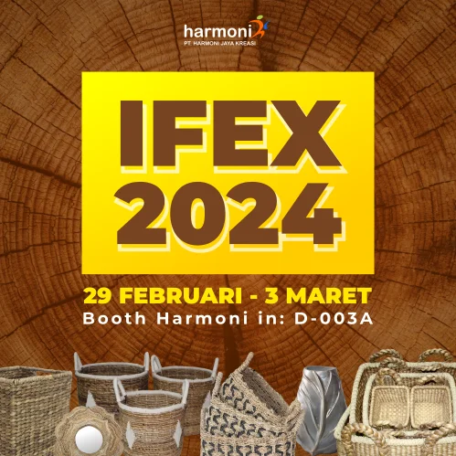Gambar event kerajinan Harmoni kreasi IFEX 2024 yang diselenggarakan 29 Februari sampai 3 Maret.